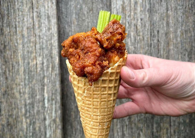 Crispy Buffalo Chicken Cones